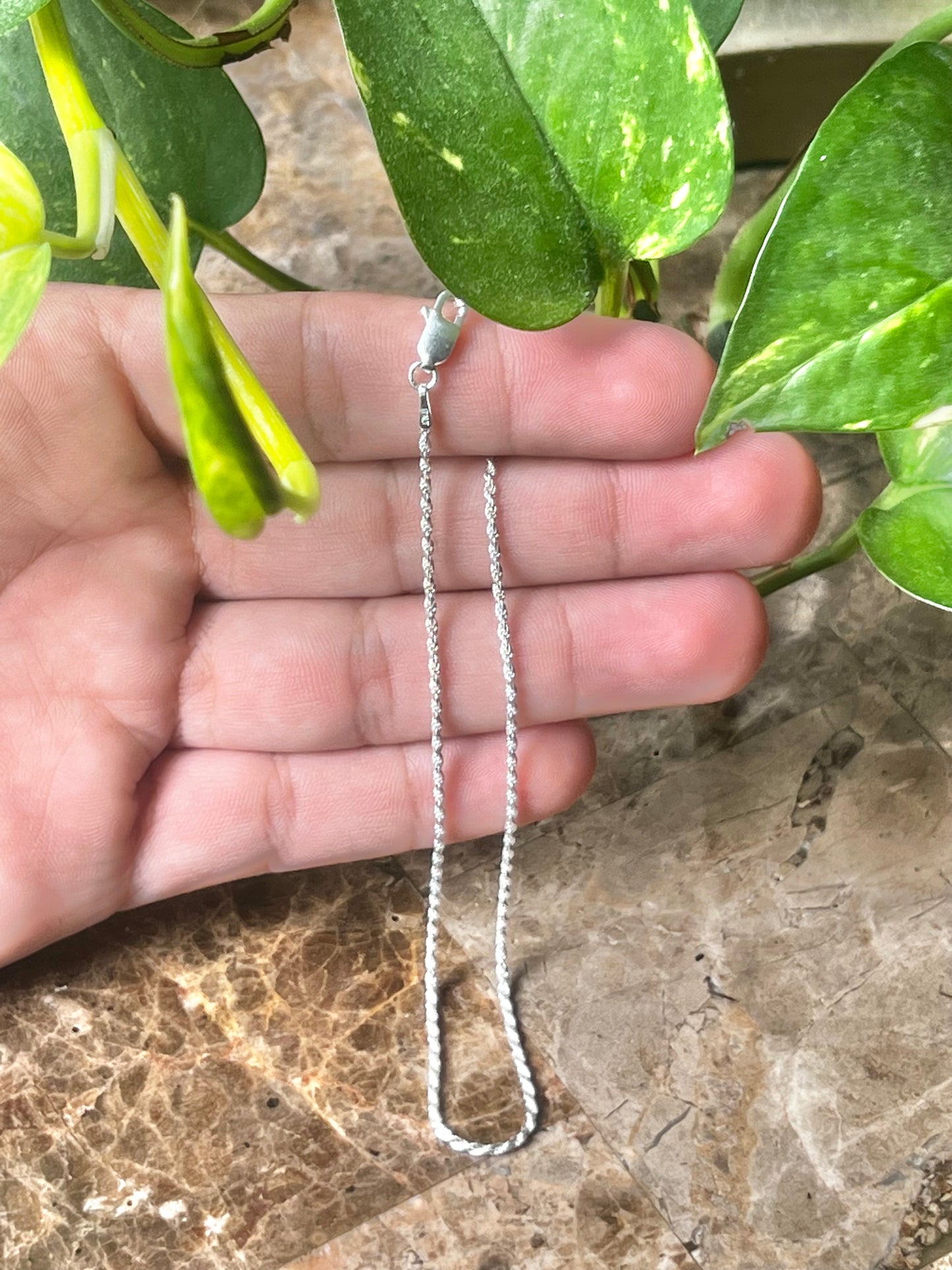 .925 Sterling Silver Rope-linked Anklets Ankle Bracelet