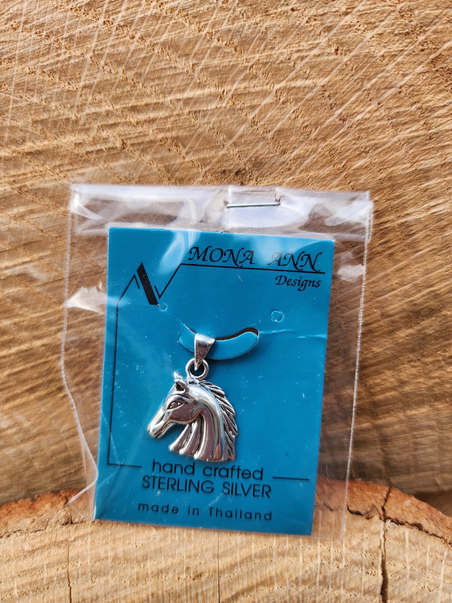 .925 Sterling Silver Horse Head Pendant