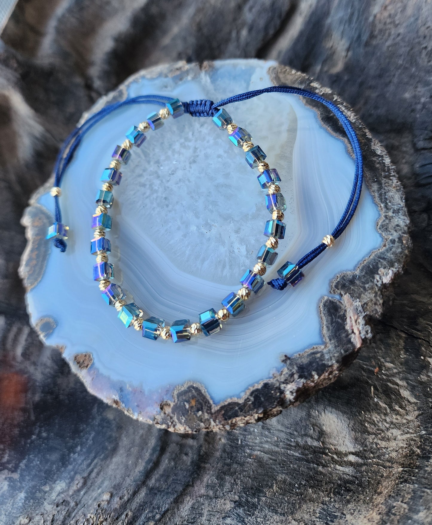 Azul Cubic-Zirconia Macrame Style Bracelet