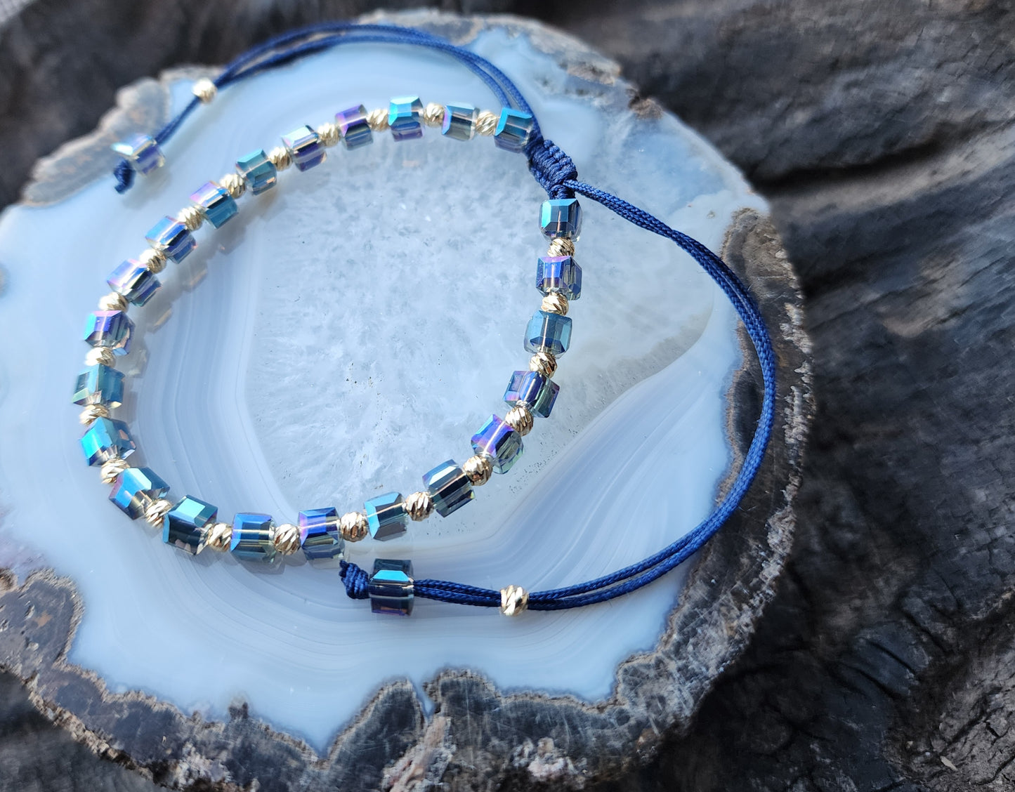 Azul Cubic-Zirconia Macrame Style Bracelet
