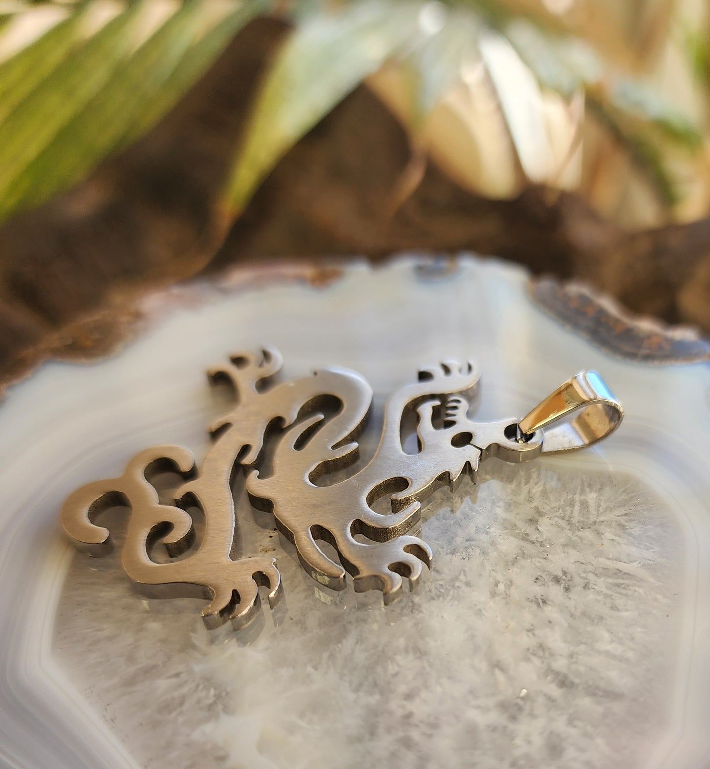 Chinese Style Dragon Stainless Steel Pendant