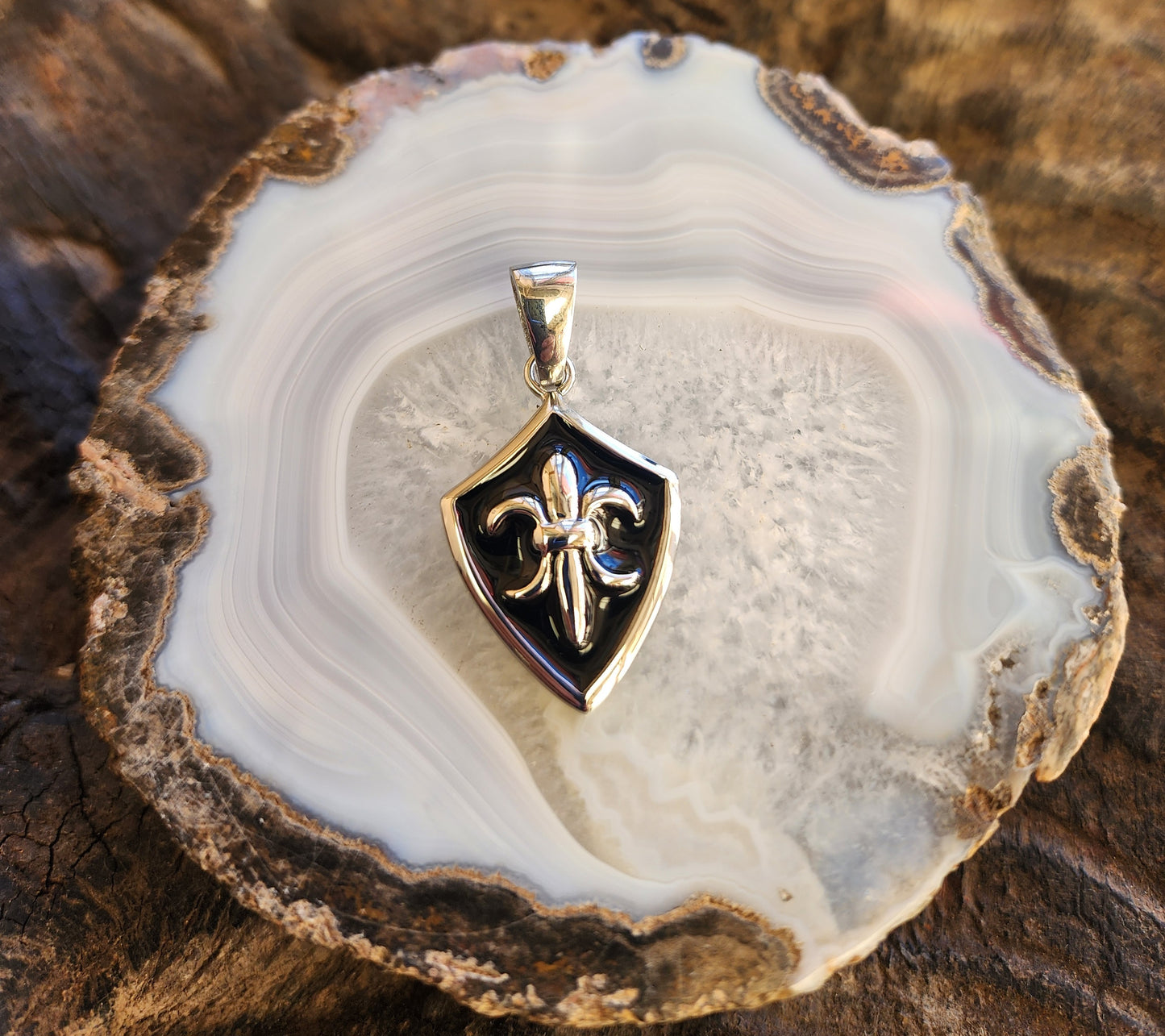 Fleur De Lis Stainless Steel Pendant