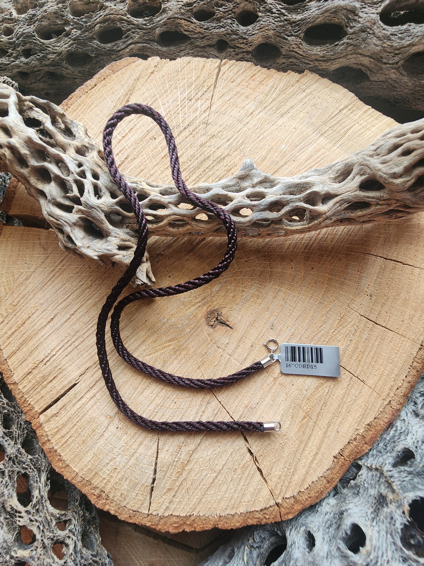 Twisted Silk Cord with Sterling Silver Clasp