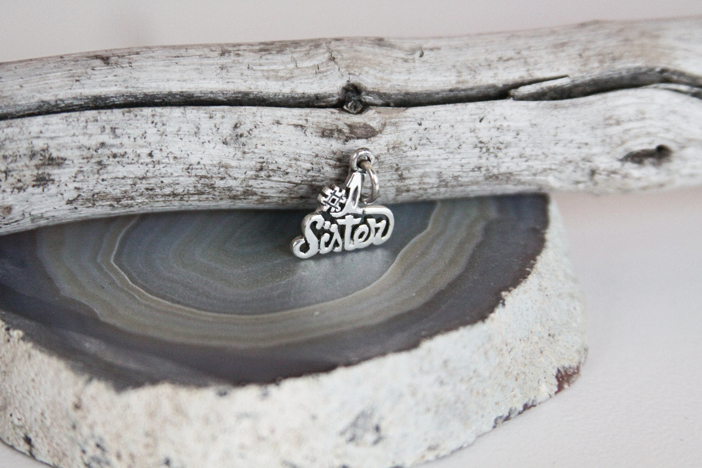 .925 Sterling Silver “#1 Sister” Pendant