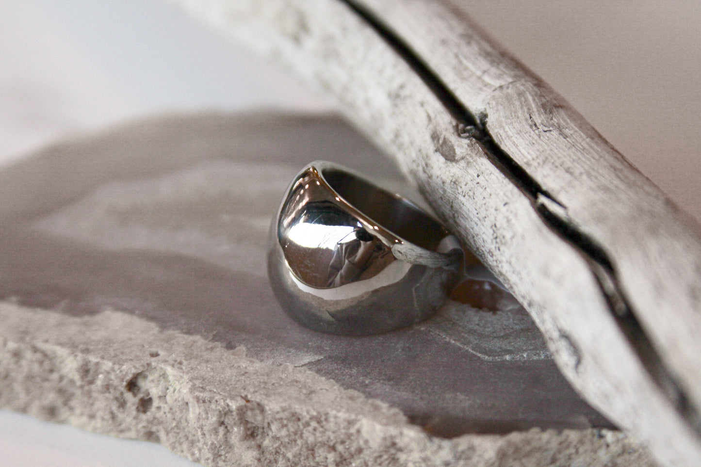 Dome-Shaped Stainless Steel Ring