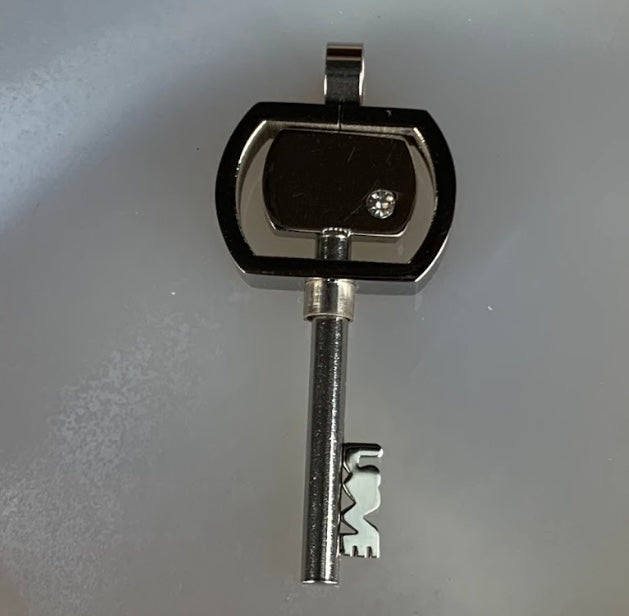 Stainless Steel Love Key Pendant