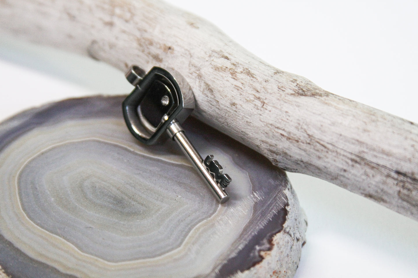 Stainless Steel Love Key Pendant