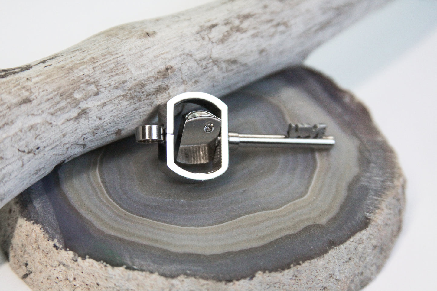 Stainless Steel Love Key Pendant