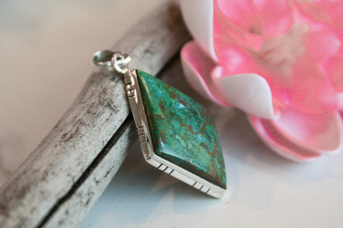 Chrysocolla Gemstone .925 Sterling Silver