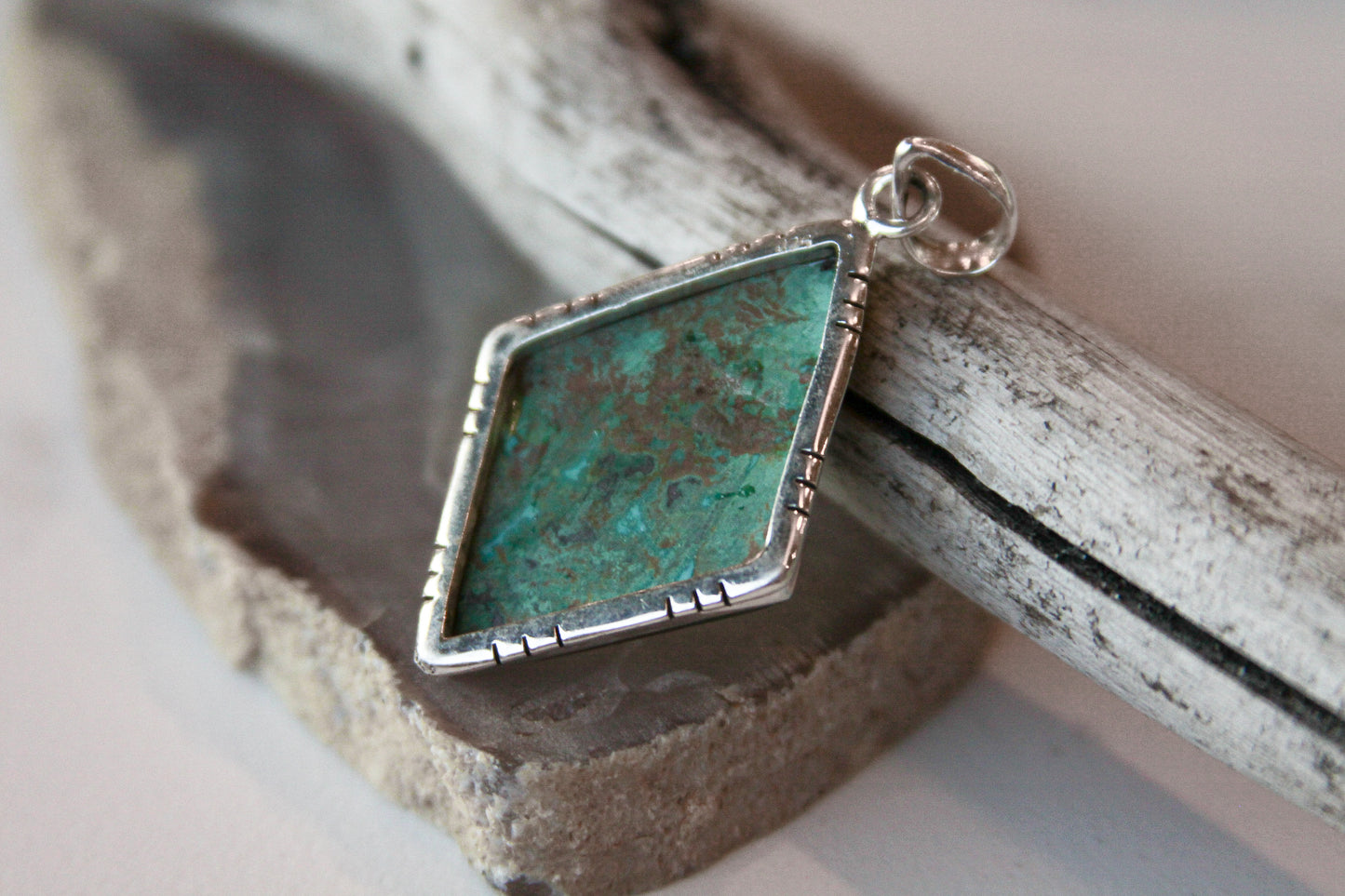 Chrysocolla Gemstone .925 Sterling Silver