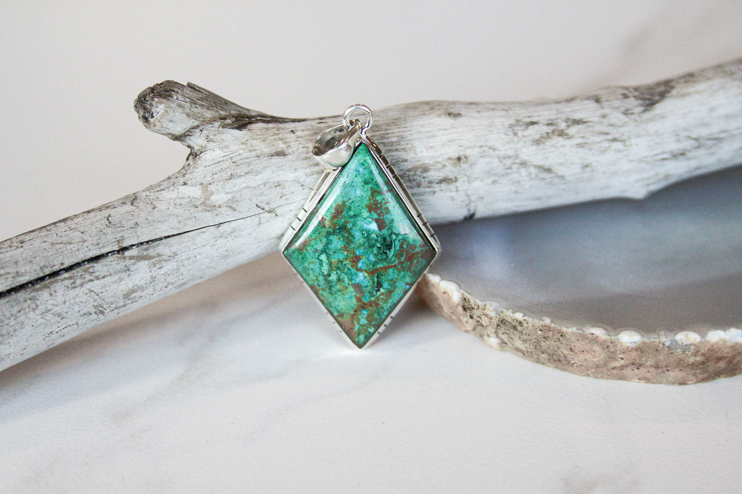 Chrysocolla Gemstone .925 Sterling Silver