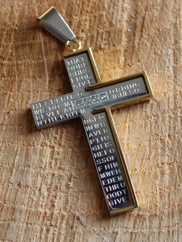 Two-Tone Cross Stainless Steel Pendant