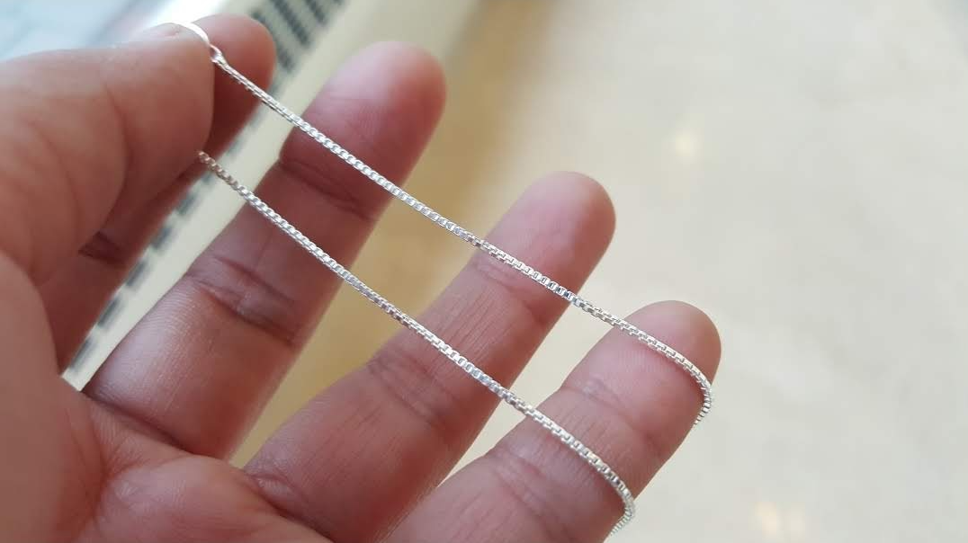 Sterling Silver Box-Link Chain in 14", 16", 18", 20", 22", 24"