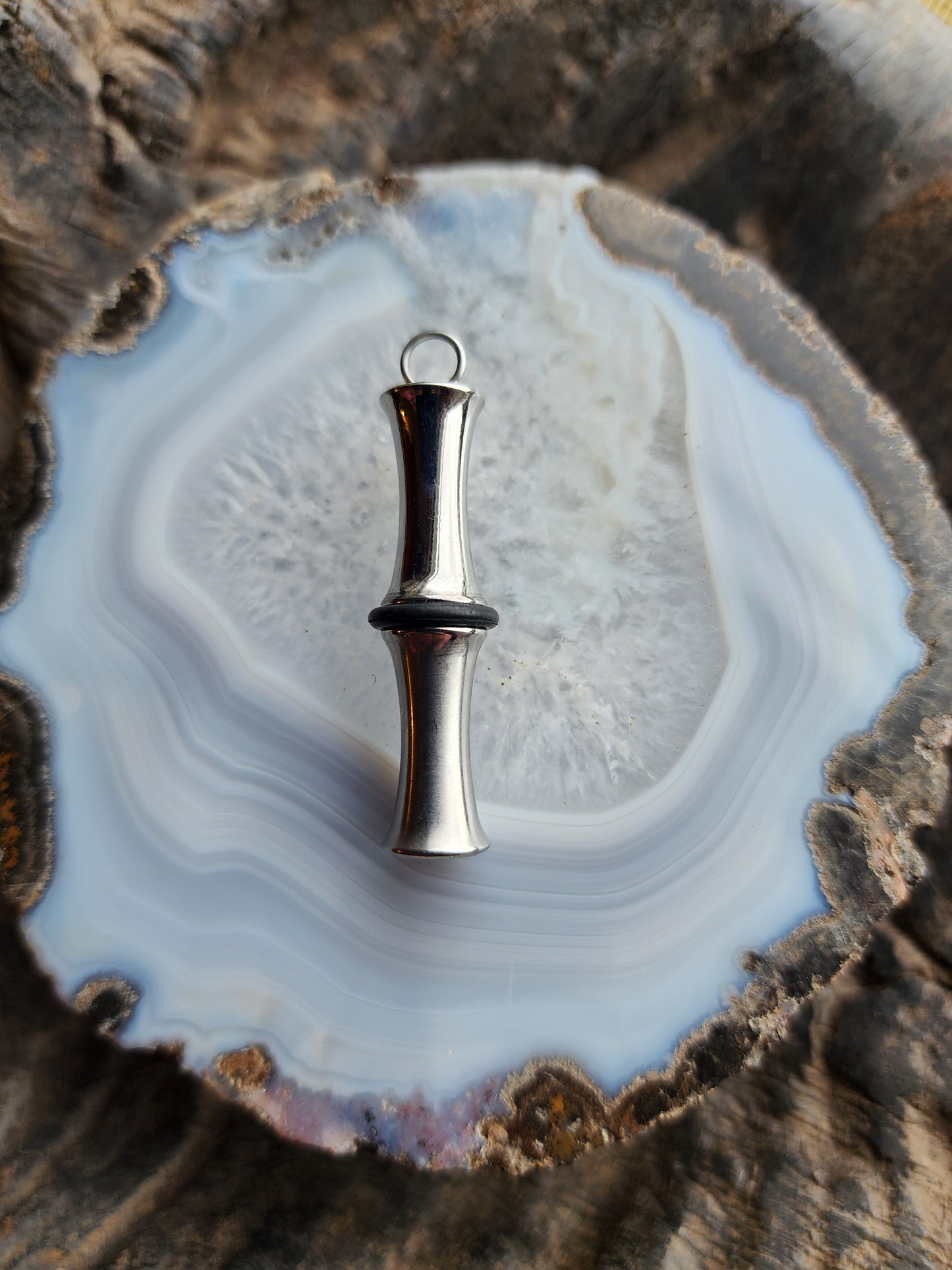 Bamboo Men's Stainless Steel Pendant