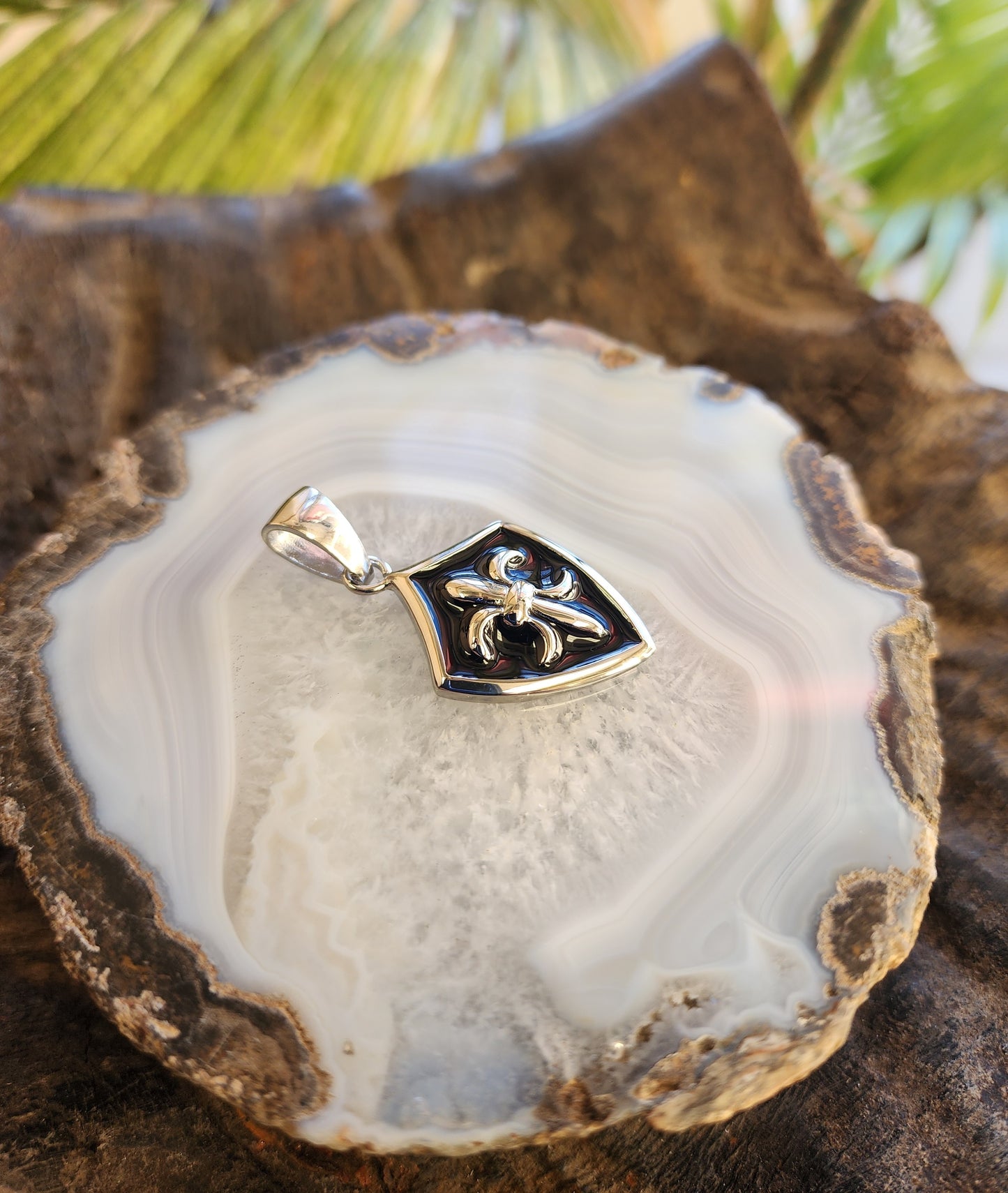 Fleur De Lis Stainless Steel Pendant