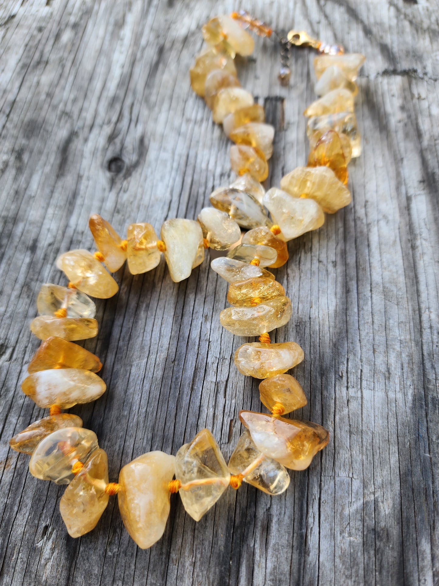 Citrine Raw Gemstone Chunky Necklace