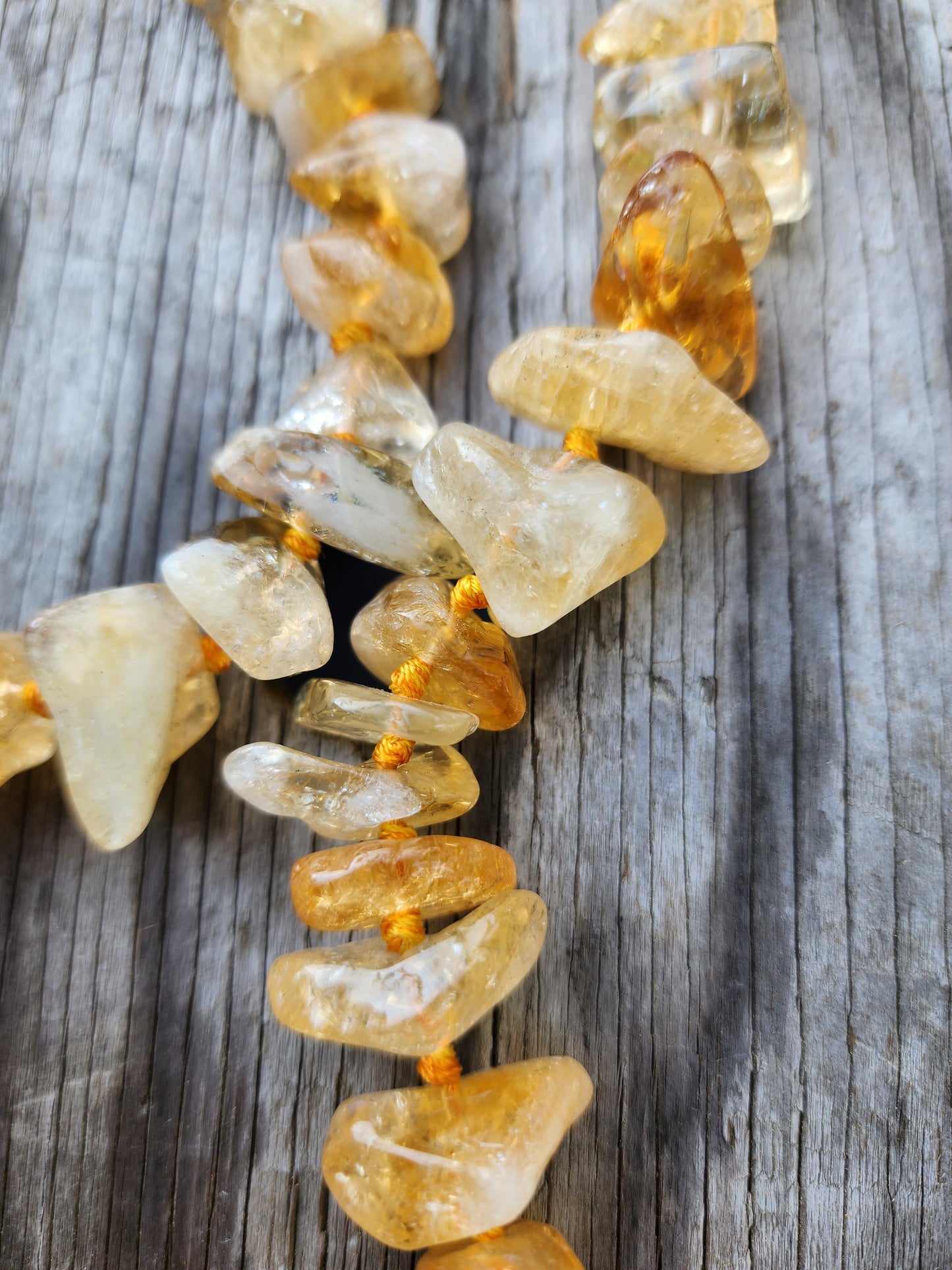 Citrine Raw Gemstone Chunky Necklace