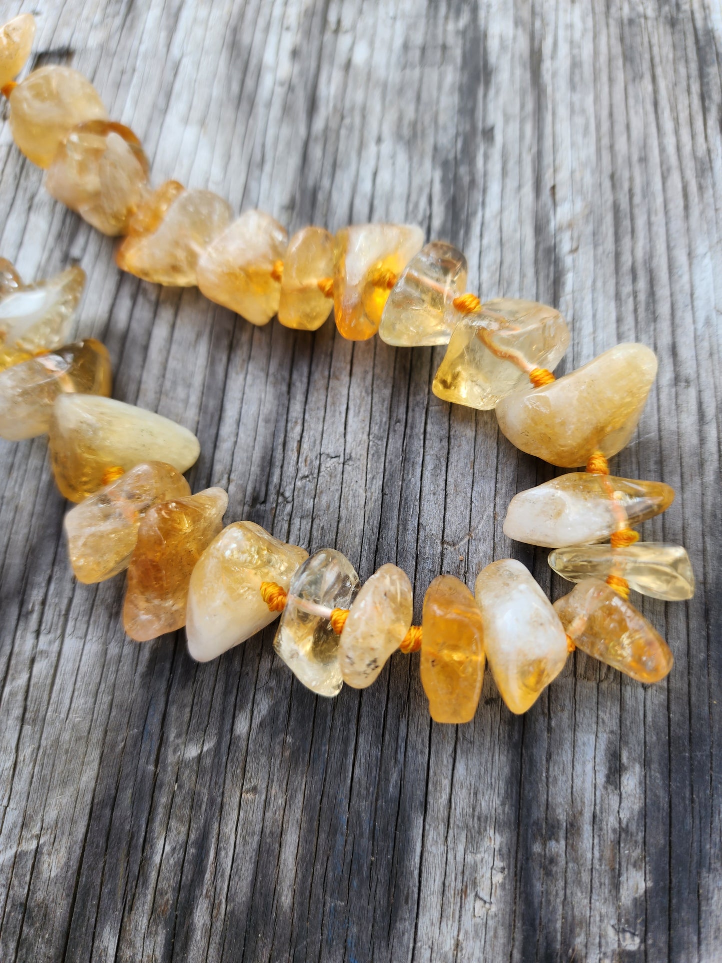 Citrine Raw Gemstone Chunky Necklace