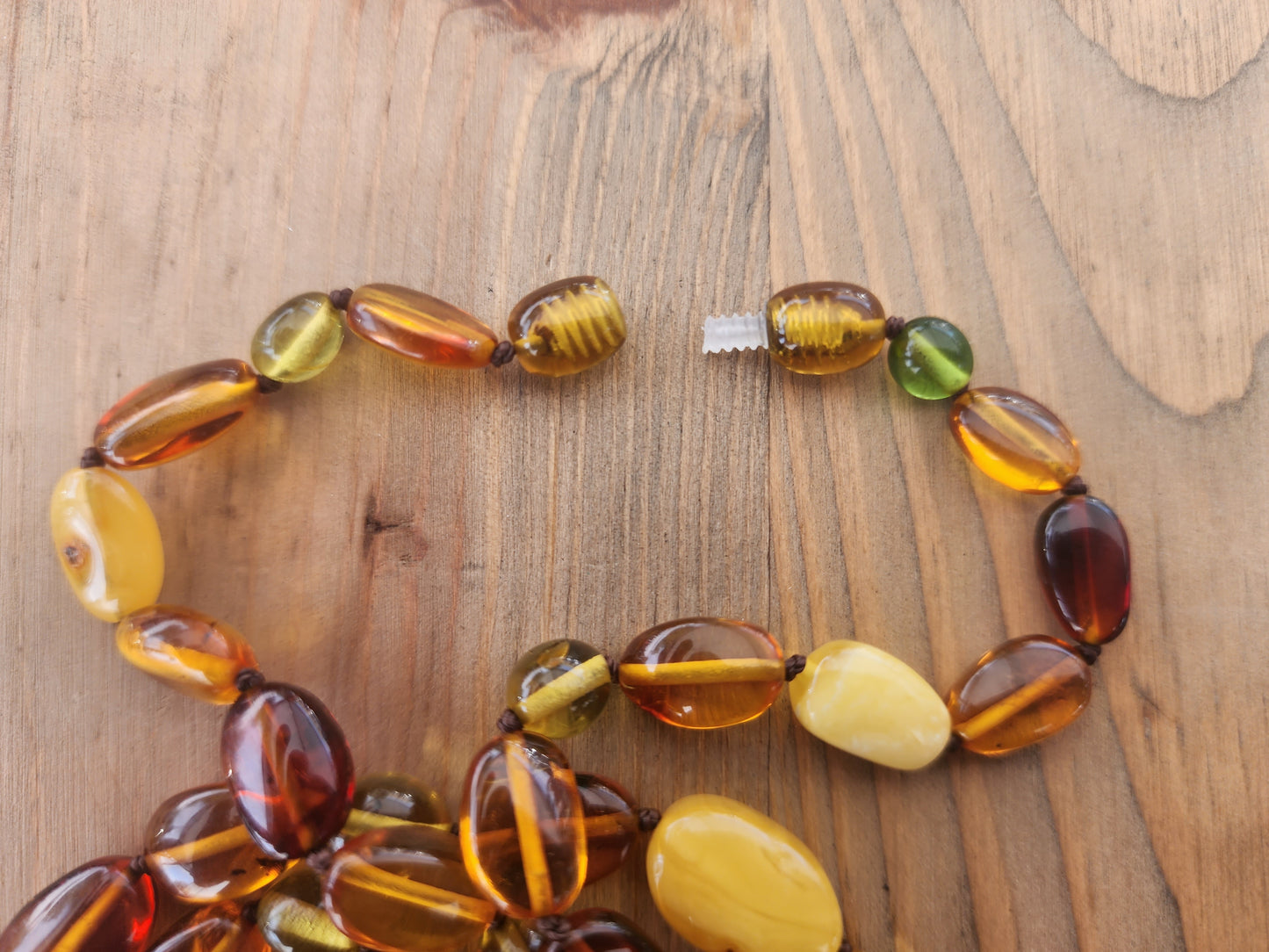 Baltic Sea Multi-Amber Fossil Necklace