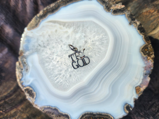 .925 Sterling Silver "Try God" Pendant