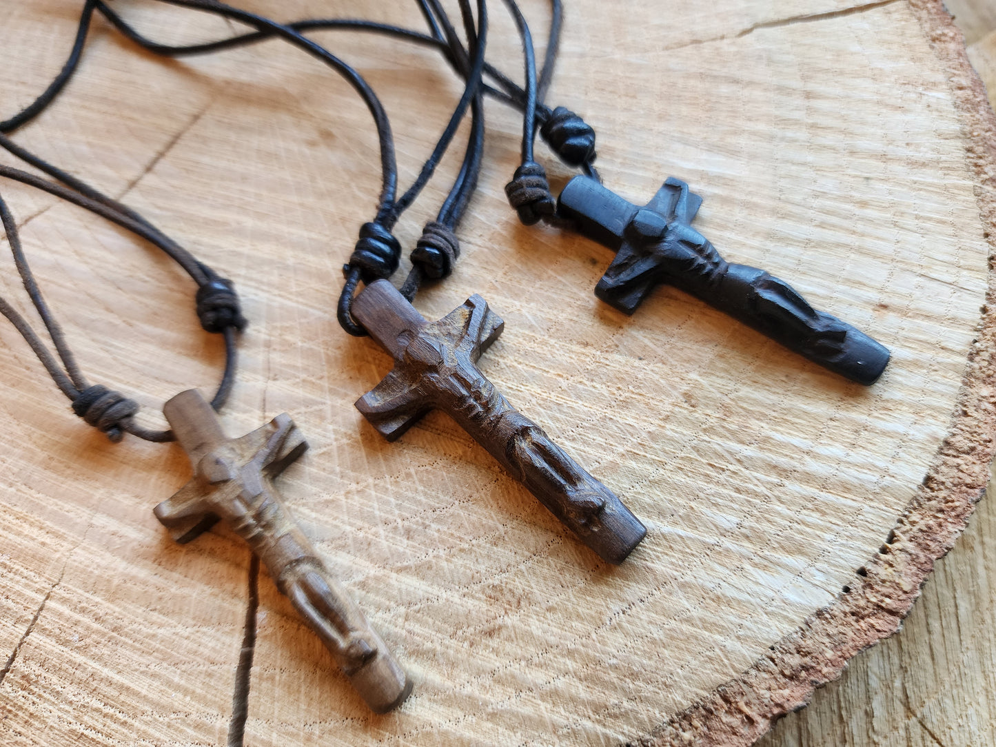 Handcrafted Wood Cross Necklace