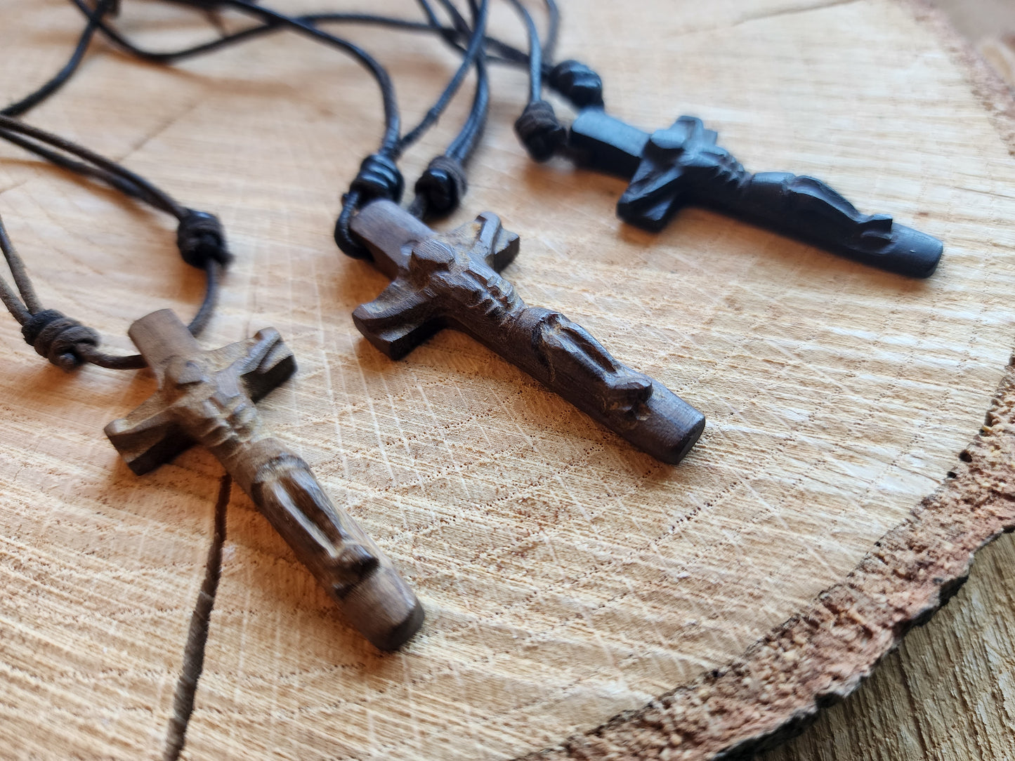 Handcrafted Wood Cross Necklace