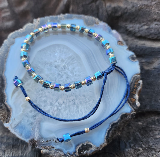 Azul Cubic-Zirconia Macrame Style Bracelet