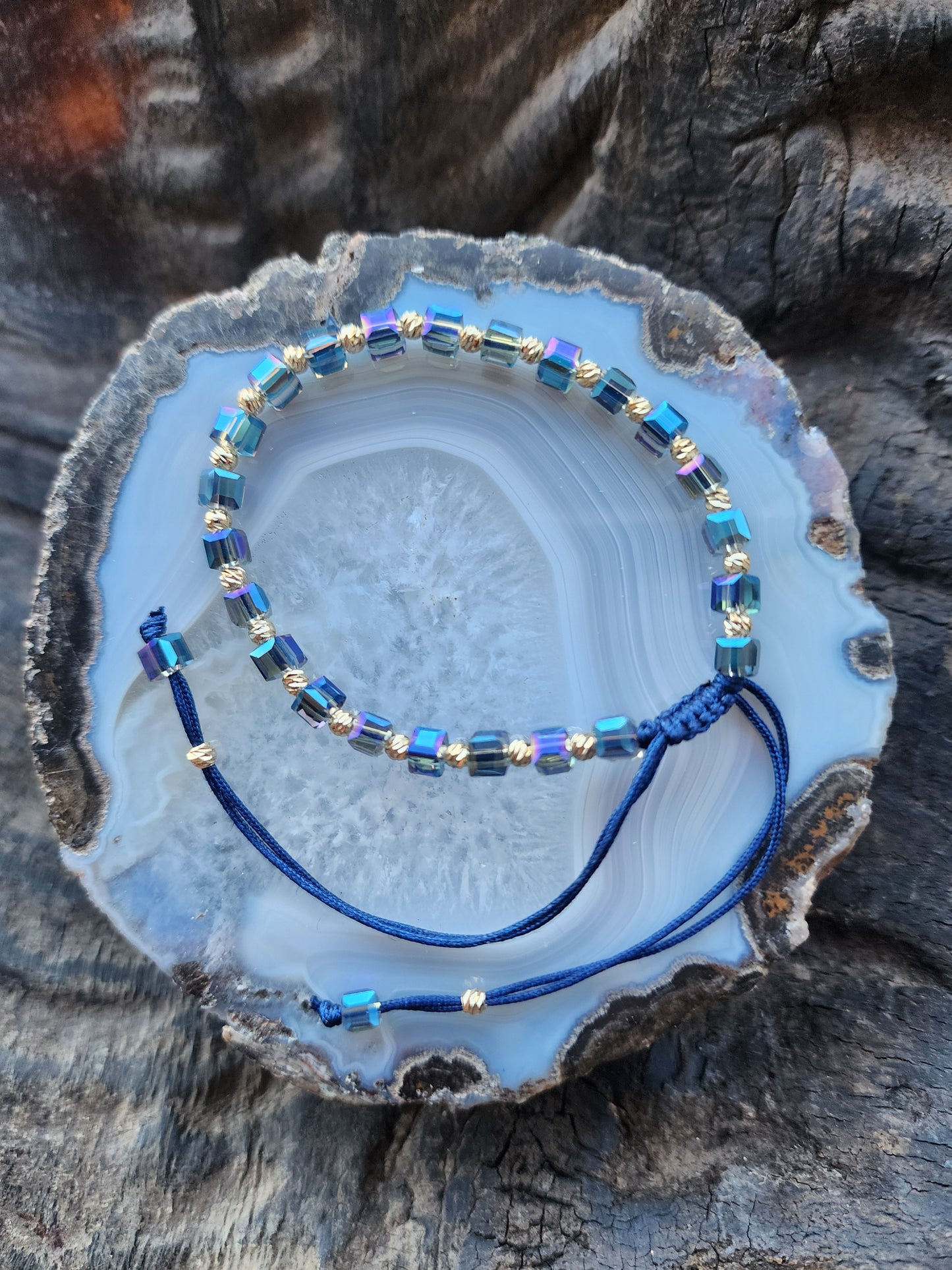 Azul Cubic-Zirconia Macrame Style Bracelet