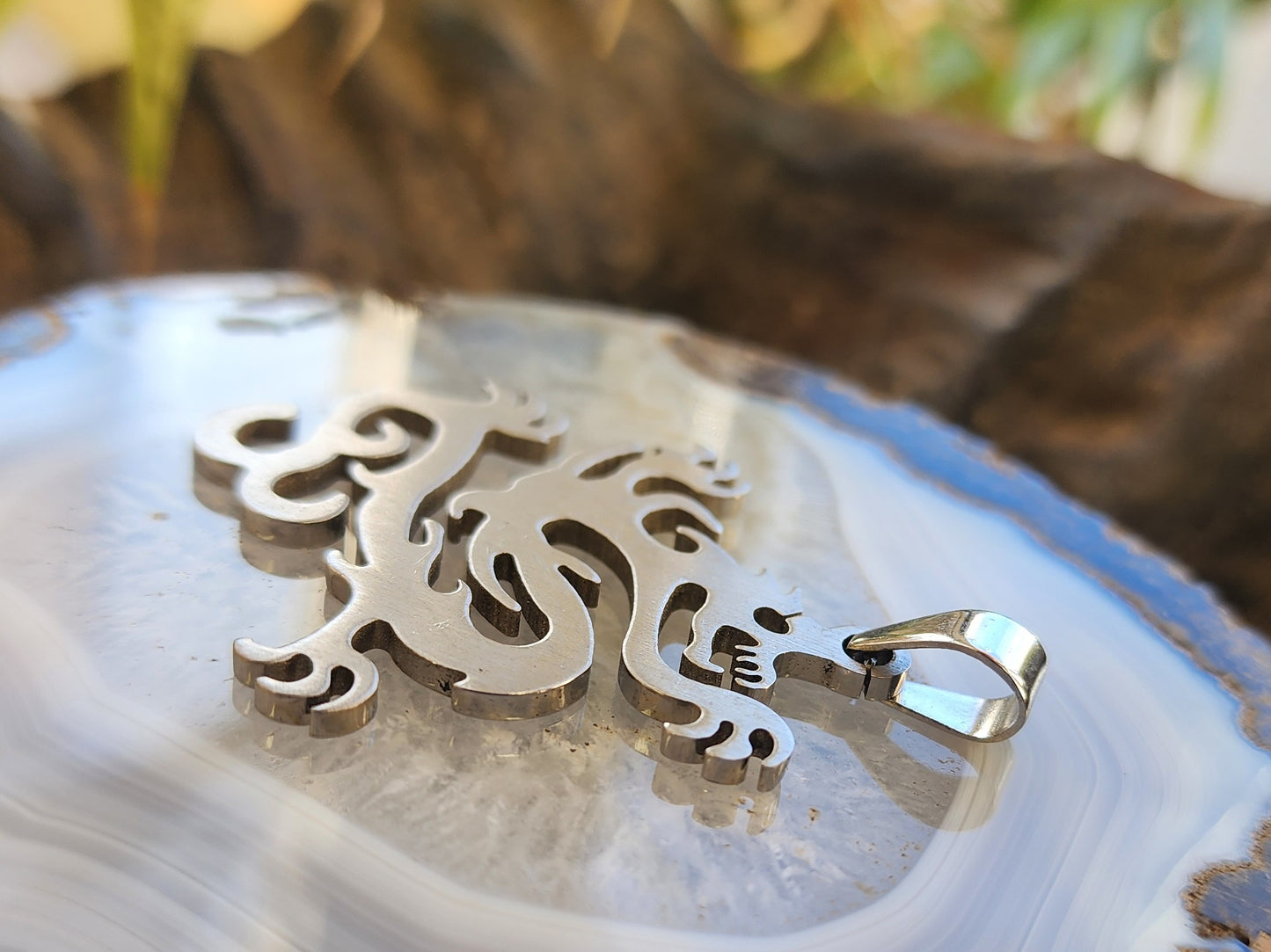 Chinese Style Dragon Stainless Steel Pendant