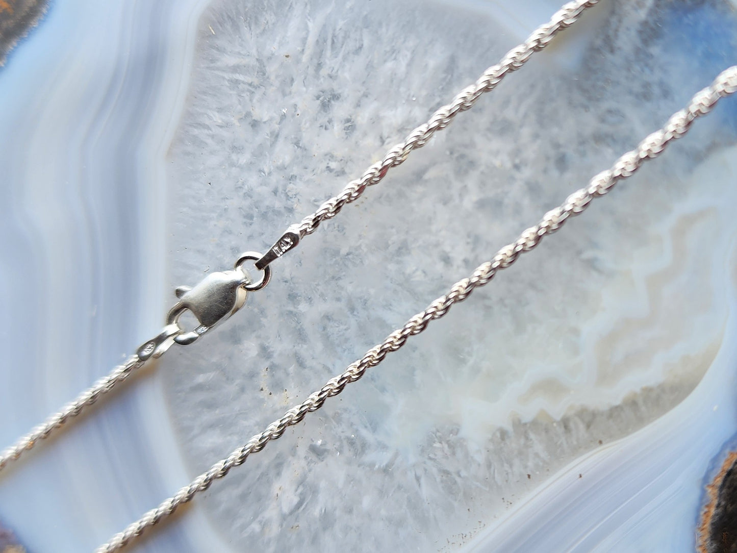 .925 Sterling Silver Rope-linked Anklets Ankle Bracelet