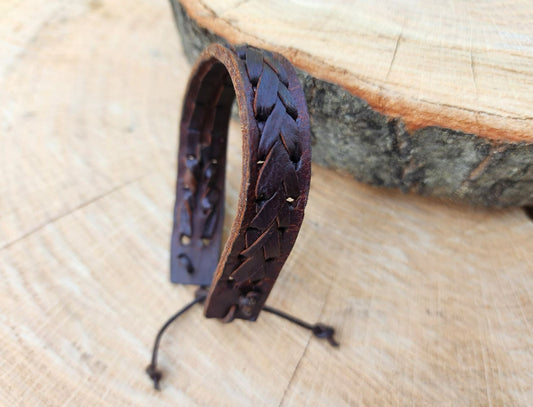 Handcrafted Genuine Leather Tie-Knot Bracelet