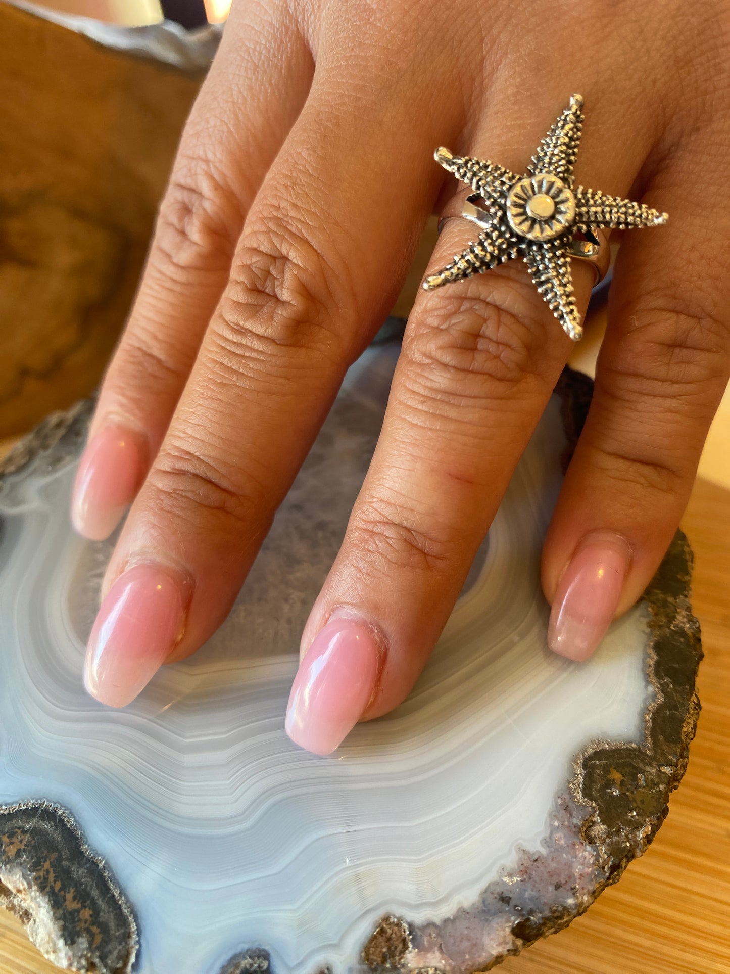 .925 Sterling Silver Starfish Size 6 Ring