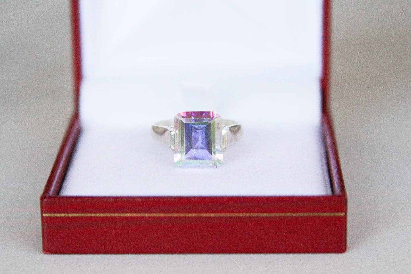 Mystic Topaz Ring Sterling Silver Size 8 and 9