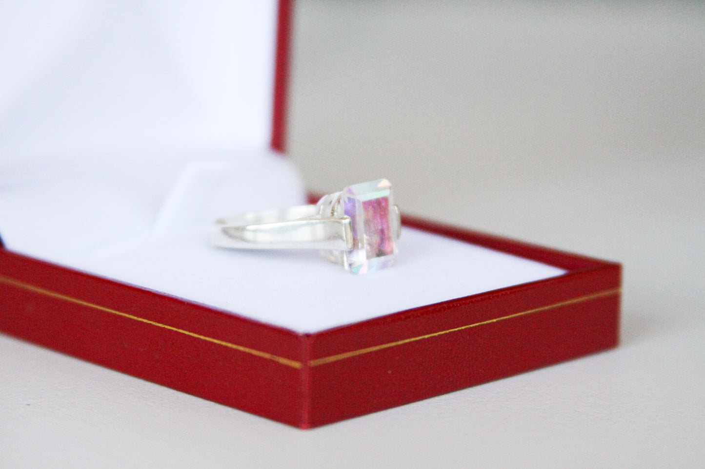 Mystic Topaz Ring Sterling Silver Size 8 and 9