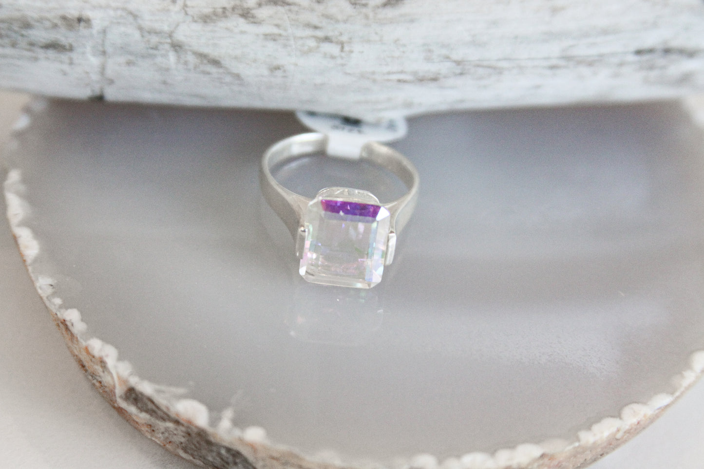 Mystic Topaz Ring Sterling Silver Size 8 and 9