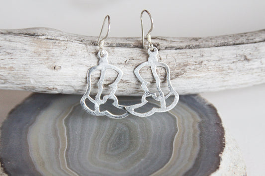 .925 Sterling Silver Cowboy Boots Earrings