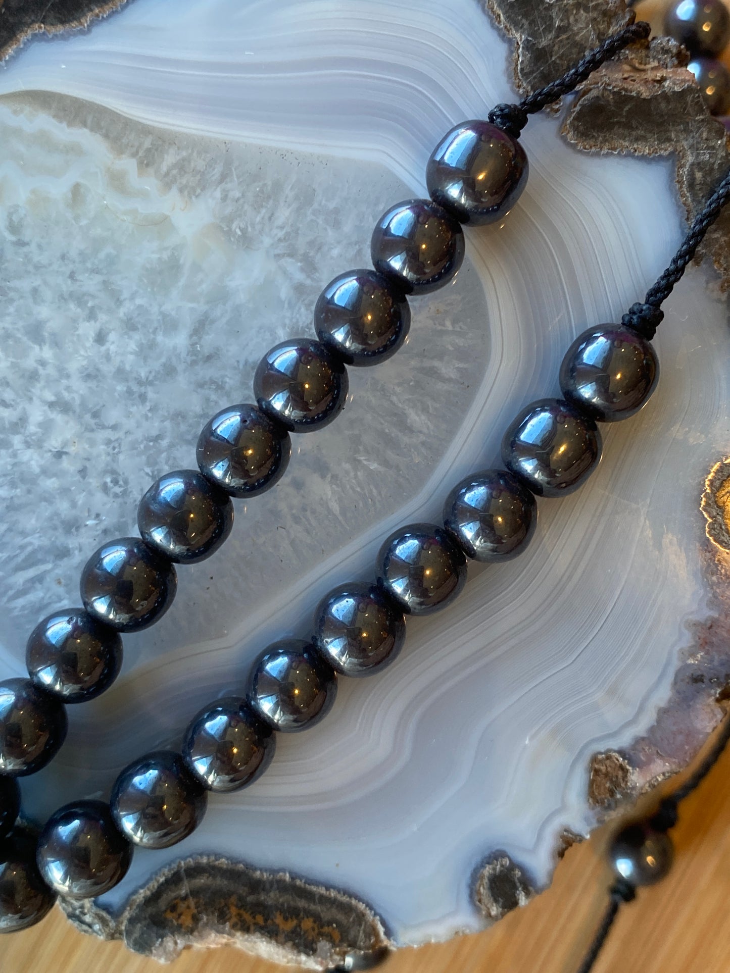 Hematite Necklace with Crucifix