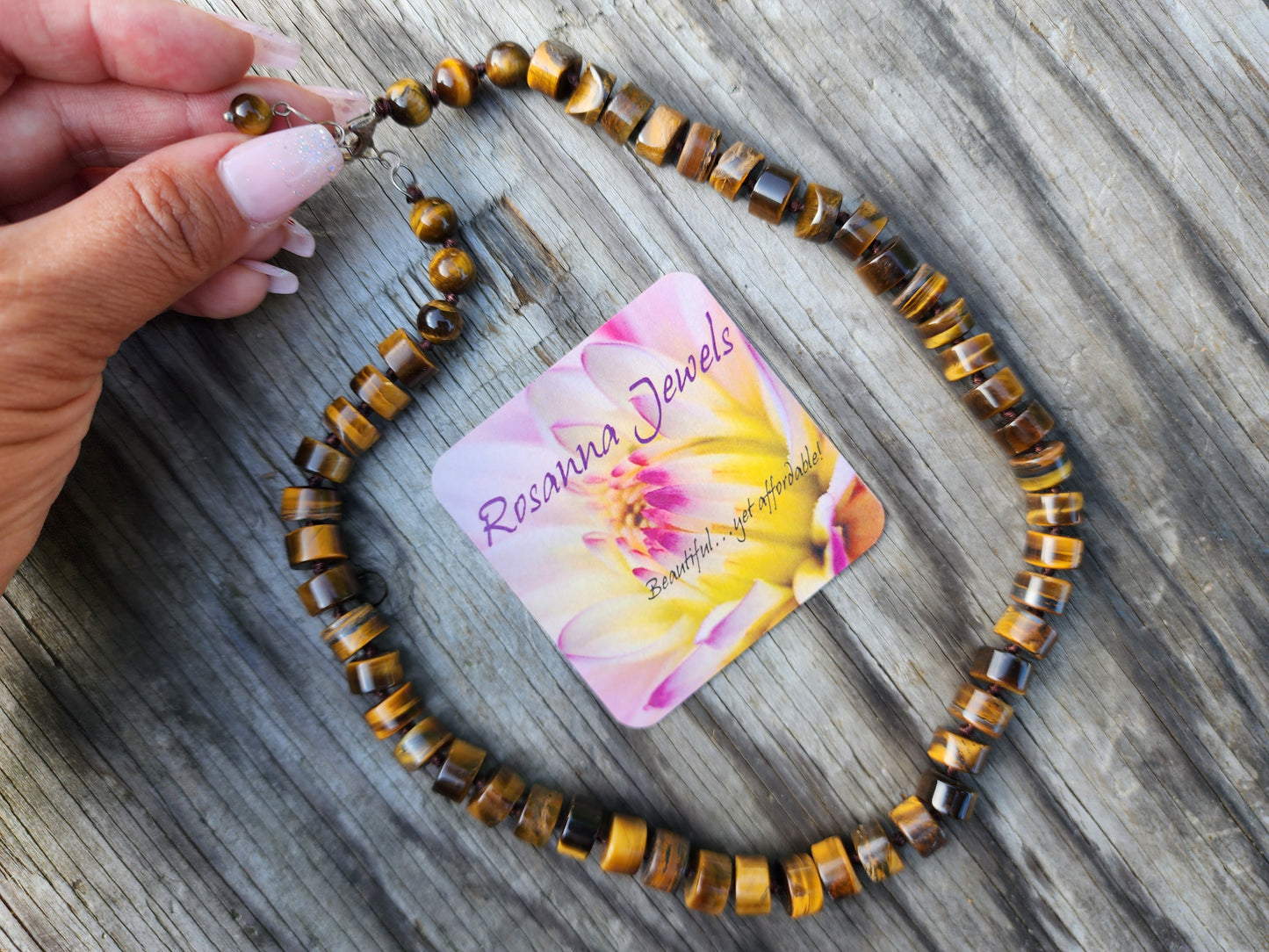 Tiger Eye Gemstone Necklace