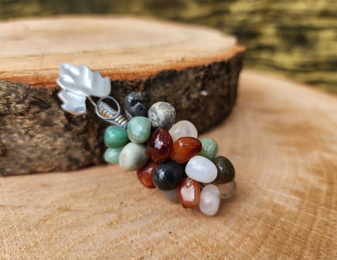 Multi-Gemstone Cluster Pendant