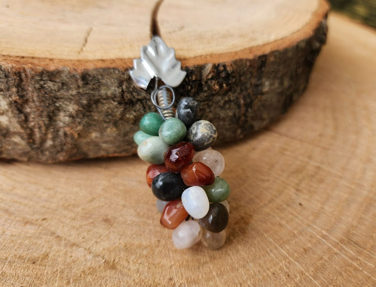 Multi-Gemstone Cluster Pendant