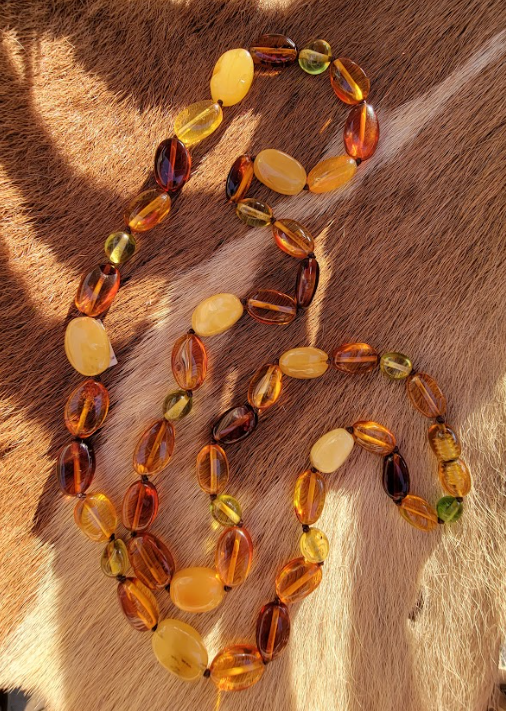 Baltic Sea Multi-Amber Fossil Necklace