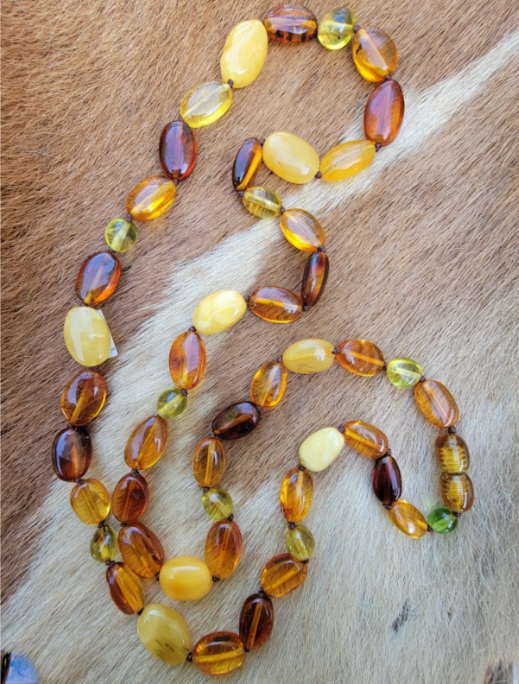 Baltic Sea Multi-Amber Fossil Necklace