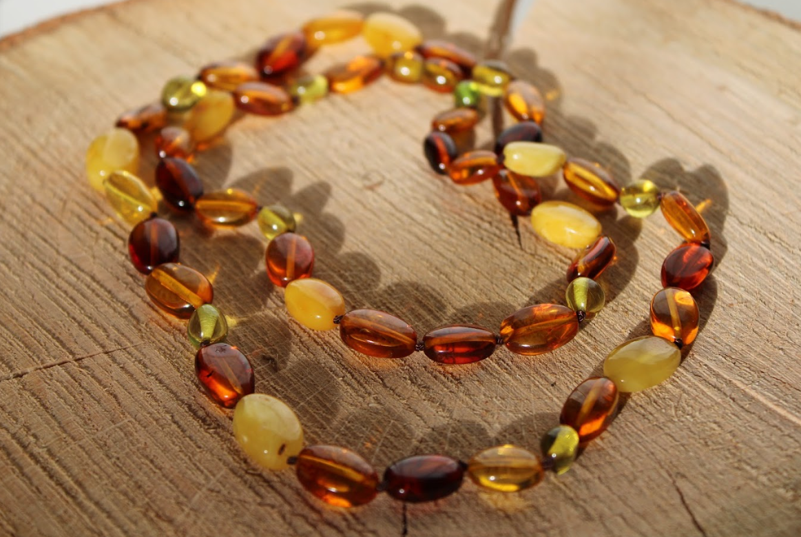 Baltic Sea Multi-Amber Fossil Necklace