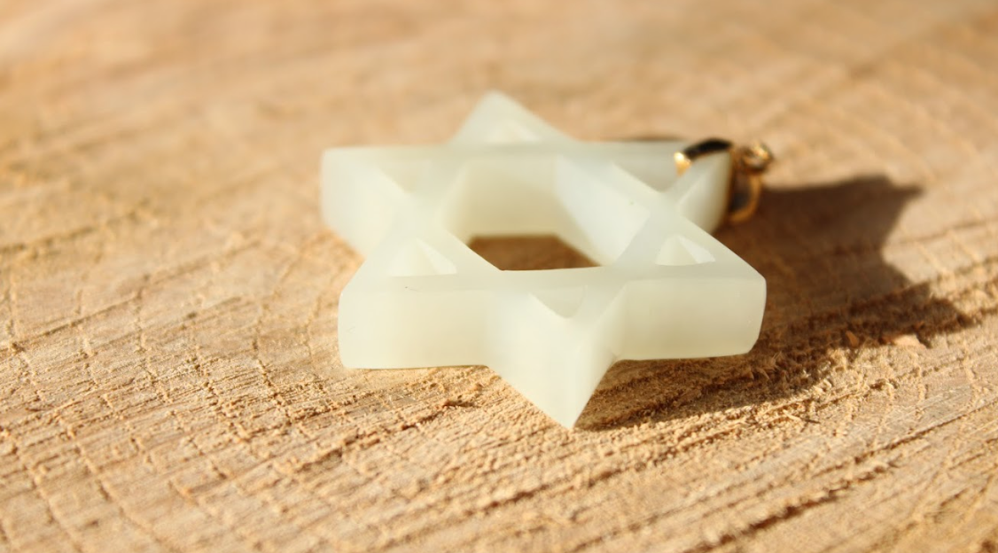 Star of David Jewish Star Genuine Jade Pendant