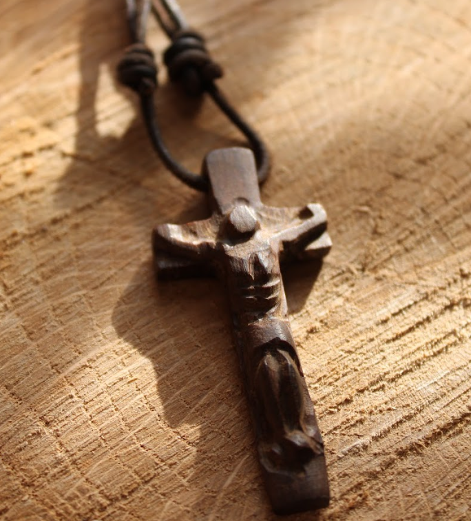 Handcrafted Wood Cross Necklace