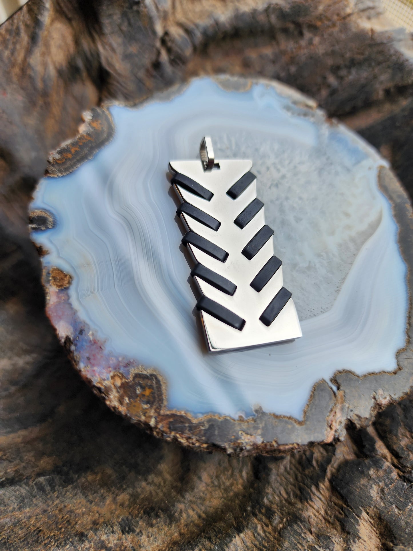 Men’s Streamline Stainless Steel Pendant