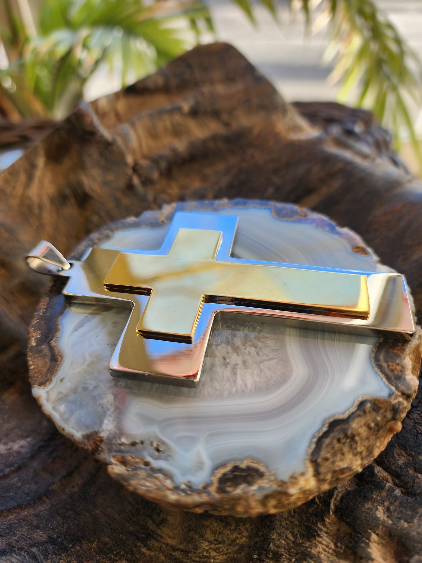 Stainless Steel Large Cross Pendant