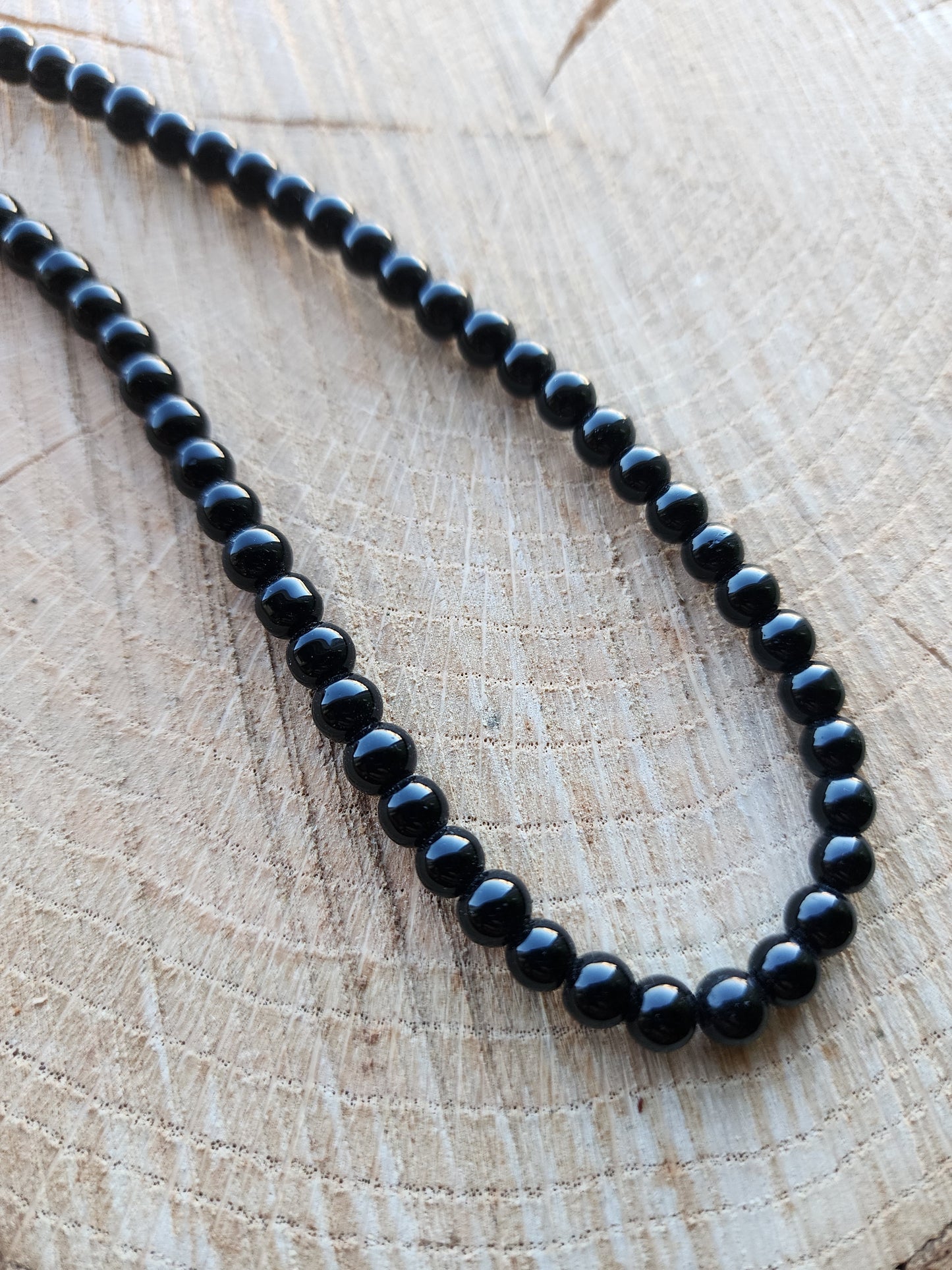 Black Coral Beaded Necklace