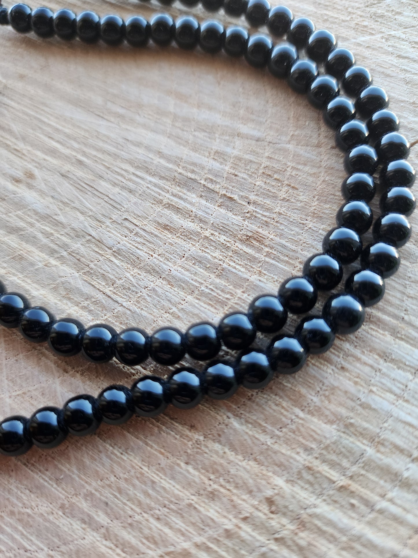 Black Coral Beaded Necklace