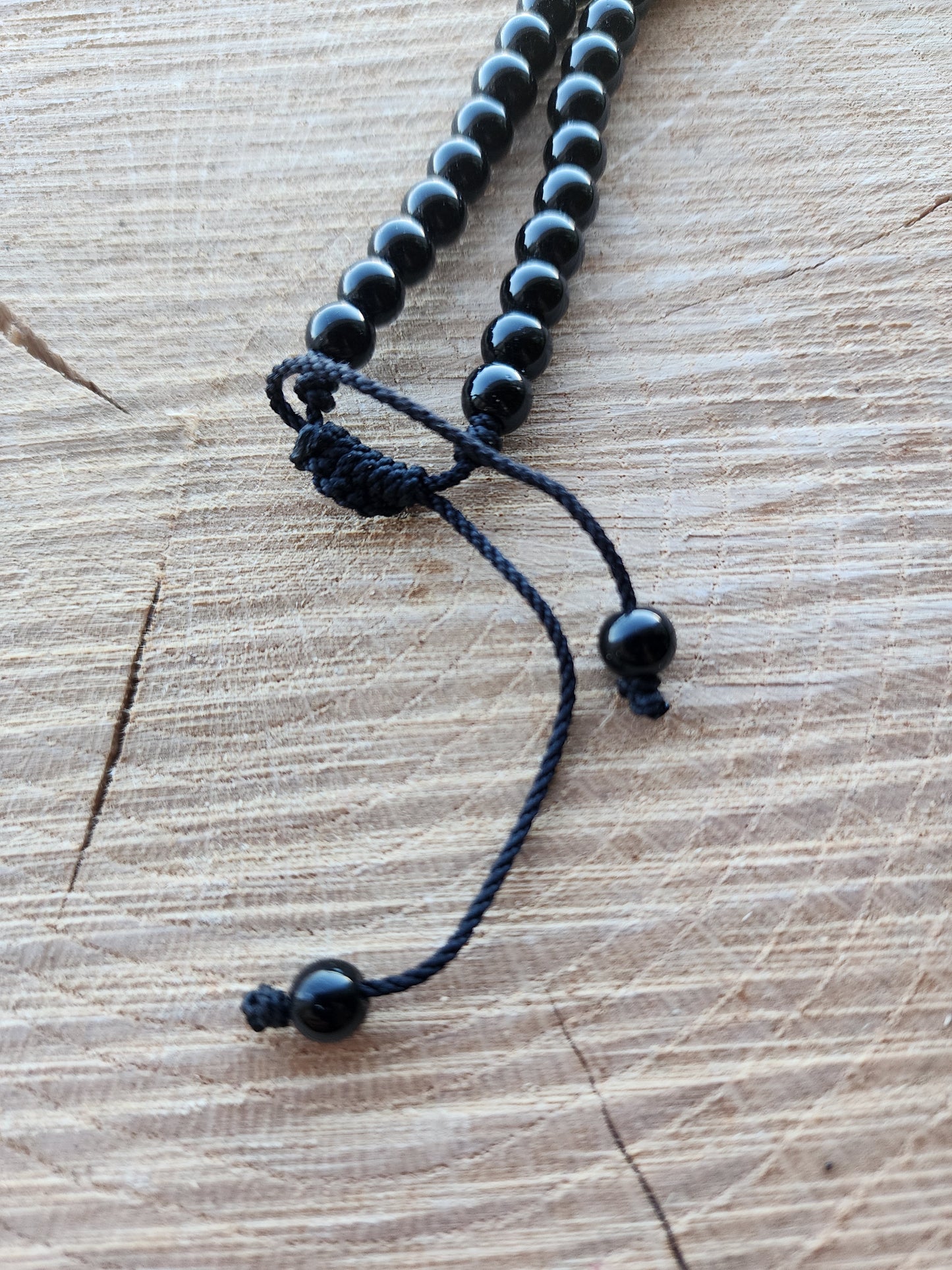 Black Coral Beaded Necklace